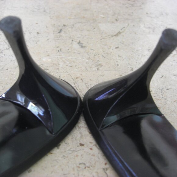 Gucci Mule Strappy Heel Leather Sandals Slip-on Size 38.5 - Picture 9 of 9